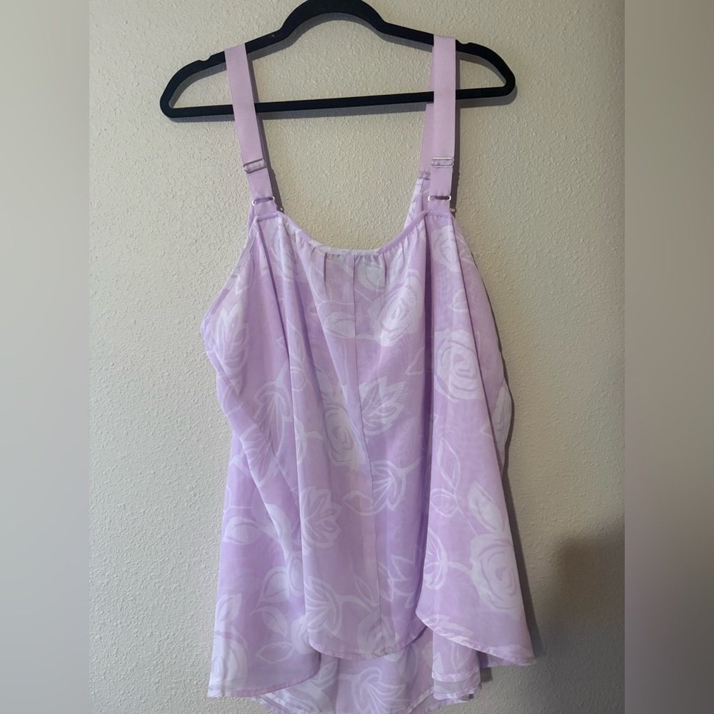 LANE BRYANT STRAIGHT HEM CAMI GROSGRAIN RIBBON STRAPS 26 - Picture 5 of 6